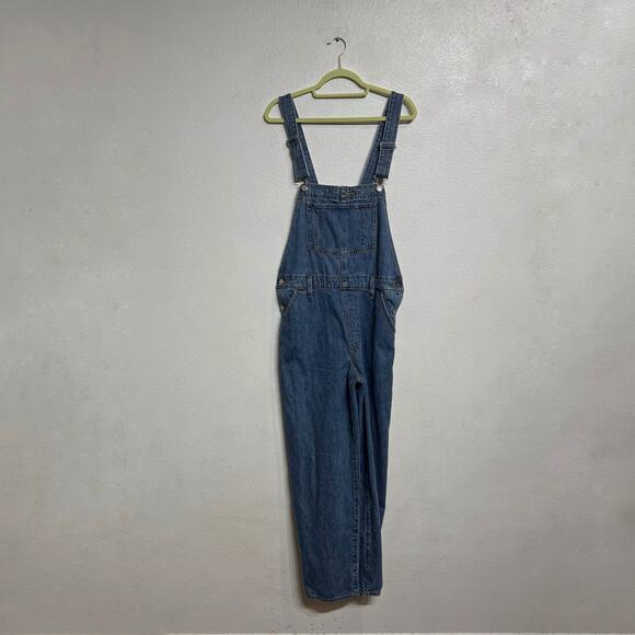 Levi's Blue Denim Straight Leg Overalls Sz M - Picture 2 of 13
